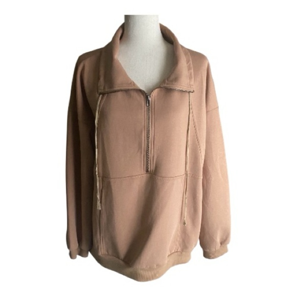 NWOT-FASHION-HALF ZIP SCUBA PULLOVER-WOMENS SIZE XL